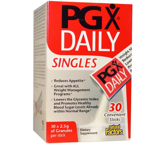 Natural Factors, PGX Daily, Singles, Unflavored Granules, 30 Sticks, (2.5 g) Each فوائد