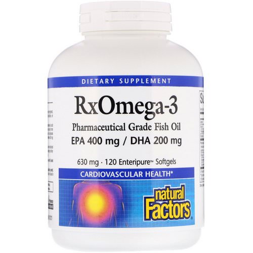Natural Factors, Rx Omega-3, 120 Enteripure Softgels فوائد