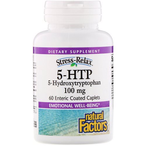 Natural Factors, Stress-Relax, 5-HTP, 100 mg, 60 Enteric Coated Caplets فوائد