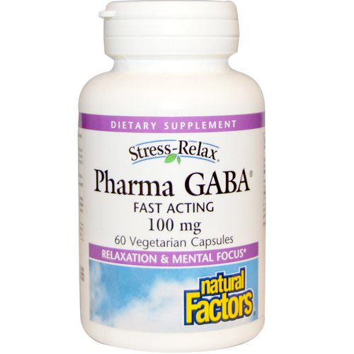 Natural Factors, Stress Relax, Pharma GABA, 100 mg, 60 Veggie Caps فوائد