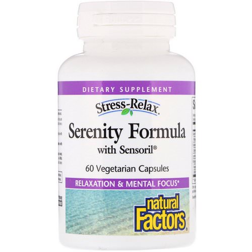 Natural Factors, Stress-Relax, Serenity Formula with Sensoril, 60 Vegetarian Capsules فوائد