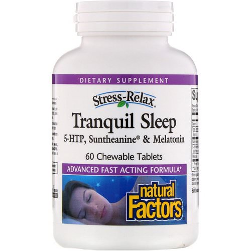 Natural Factors, Stress-Relax, Tranquil Sleep, 60 Chewable Tablets فوائد
