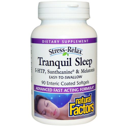 Natural Factors, Stress-Relax, Tranquil Sleep, 90 Enteric Coated Softgels فوائد