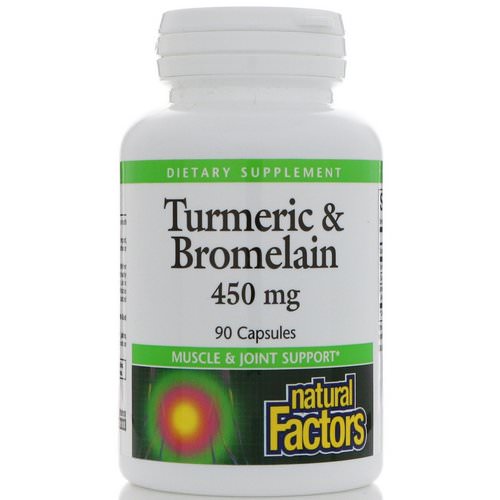 Natural Factors, Turmeric & Bromelain, 450 mg, 90 Capsules فوائد