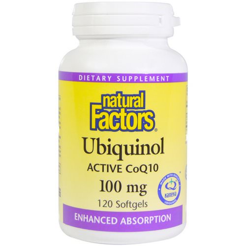 Natural Factors, Ubiquinol, QH Active CoQ10, 100 mg, 120 Softgels فوائد