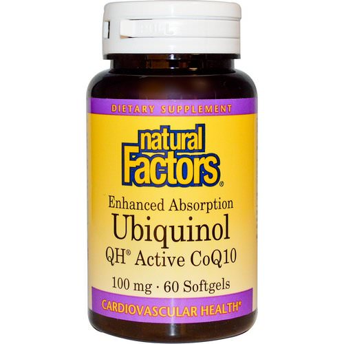 Natural Factors, Ubiquinol, QH Active CoQ10, 100 mg, 60 Softgels فوائد