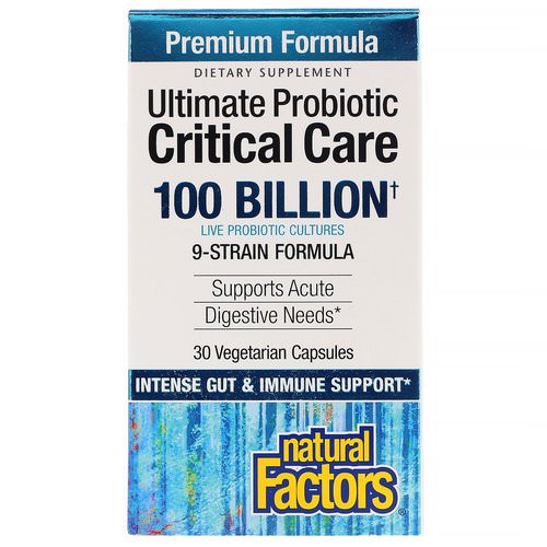 Natural Factors, Ultimate Probiotic Critical Care, 100 Billion CFU, 30 Vegetarian Capsules فوائد