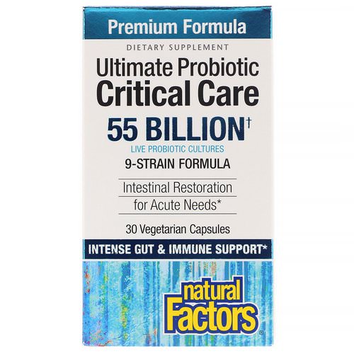 Natural Factors, Ultimate Probiotic, Critical Care, 55 Billion CFU, 30 Vegetarian Capsules فوائد