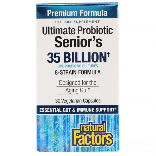 Natural Factors, Ultimate Probiotic, Senior's, 35 Billion CFU, 30 Vegetarian Capsules فوائد