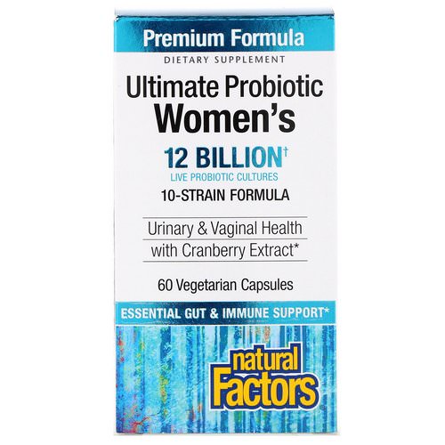 Natural Factors, Ultima Probiotic 10/12, Women's Formula, 12 Billion CFU, 60 Vegetarian Capsules فوائد