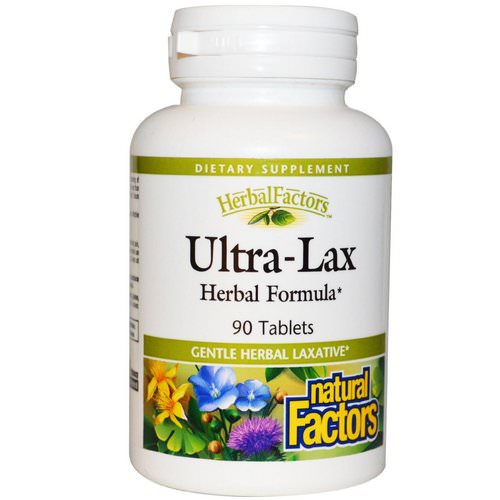 Natural Factors, Ultra-Lax, Herbal Formula, 90 Tablets فوائد