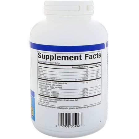 Natural Factors, Ultra Strength, RxOmega-3, with Vitamin D3, 900 mg EPA/DHA, 150 Enteripure Softgels:زيت السمك أوميغا 3, EPA DHA