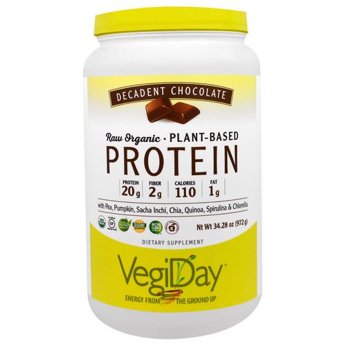 Natural Factors, Raw Organic Plant-Based Protein, Decadent Chocolate, 2.14 lbs (972 g) فوائد
