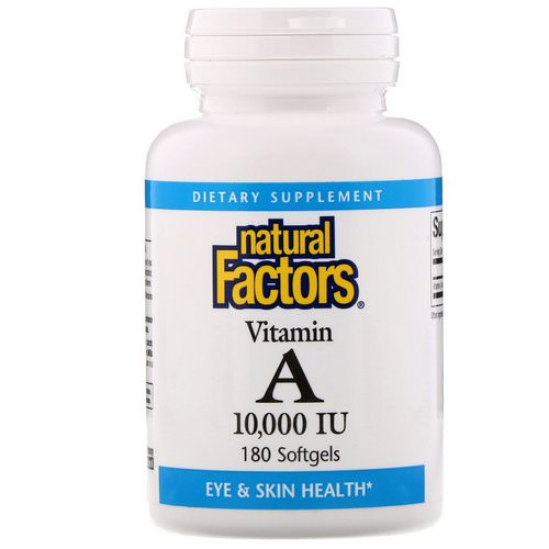 Natural Factors, Vitamin A, 10,000 IU, 180 Softgels فوائد