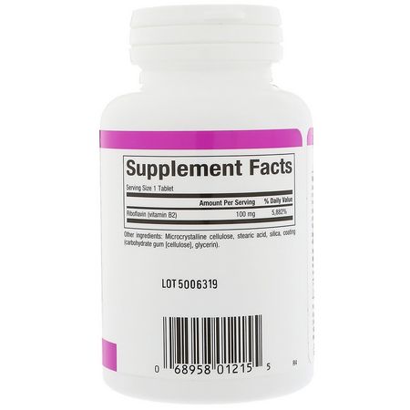 Natural Factors, Vitamin B2 Riboflavin, 100 mg, 90 Tablets:فيتامين ب, الفيتامينات