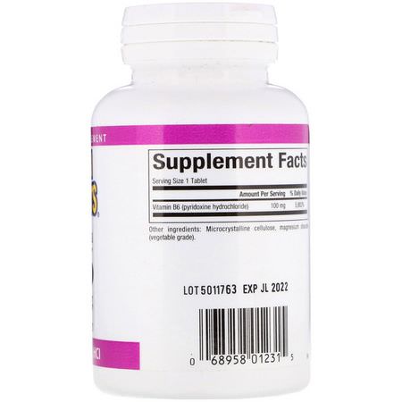 Natural Factors, Vitamin B6, Pyridoxine HCl, 100 mg, 90 Tablets:B6 Pyridoxine, فيتامين B
