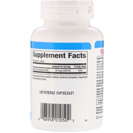 Natural Factors, Vitamin D3, 1000 IU, 90 Tablets:D3 Cholecalciferol, فيتامين د