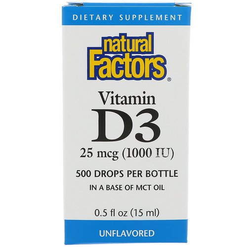 Natural Factors, Vitamin D3 Drops, 1000 IU, 0.5 fl oz (15 ml) فوائد