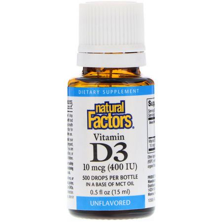 Natural Factors D3 Cholecalciferol - D3 Cholecalciferol, فيتامين D, الفيتامينات, المكملات الغذائية