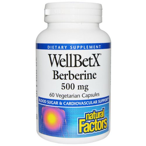 Natural Factors, WellBetX Berberine, 500 mg, 60 Veggie Caps فوائد