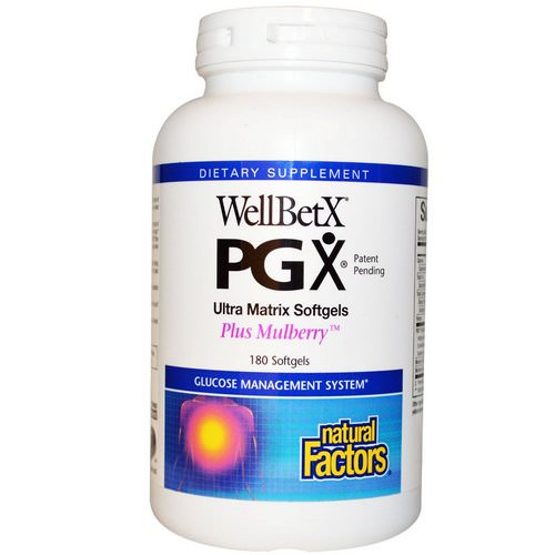 Natural Factors, WellBetX PGX, Plus Mulberry, 180 Softgels فوائد