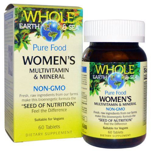 Natural Factors, Whole Earth & Sea, Women's Multivitamin & Mineral, 60 Tablets فوائد