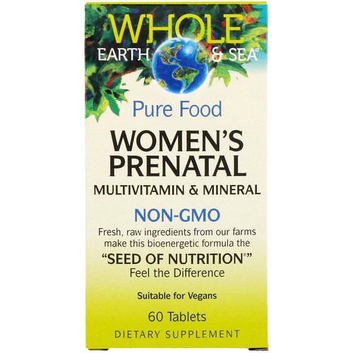Natural Factors, Whole Earth & Sea, Women's Prenatal Multivitamin & Mineral, 60 Tablets فوائد