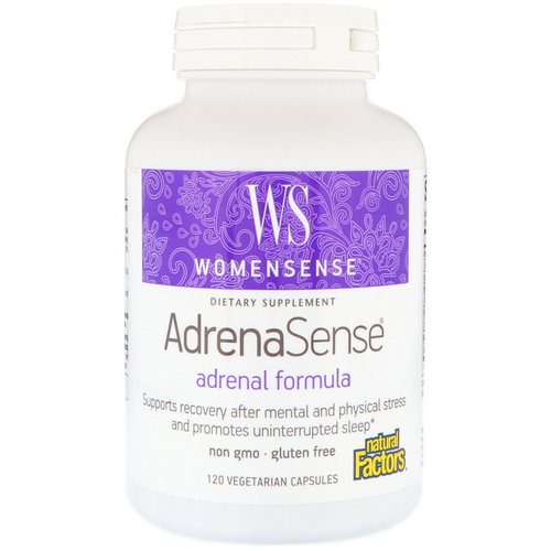 Natural Factors, WomenSense, AdrenaSense, Adrenal Formula, 120 Vegetarian Capsules فوائد