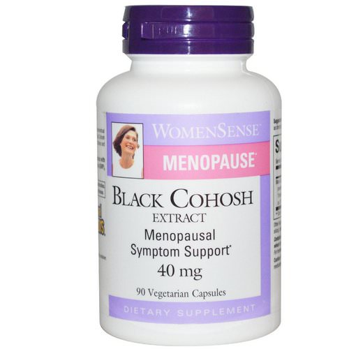 Natural Factors, WomenSense, Menopause, Black Cohosh Extract, 40 mg, 90 Veggie Caps فوائد