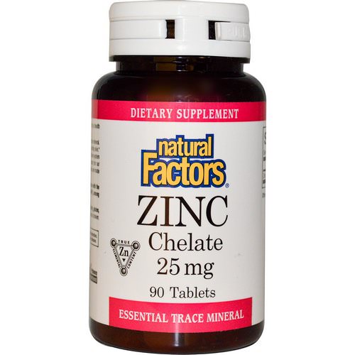 Natural Factors, Zinc Chelate, 25 mg, 90 Tablets فوائد