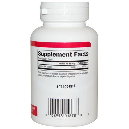Natural Factors, Zinc Citrate, 15 mg, 90 Tablets:أنفلونزا, سعال
