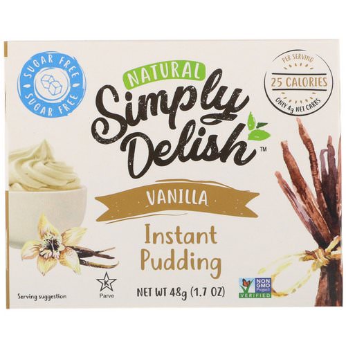 Natural Simply Delish, Natural Instant Pudding, Vanilla, 1.7 oz (48 g) فوائد