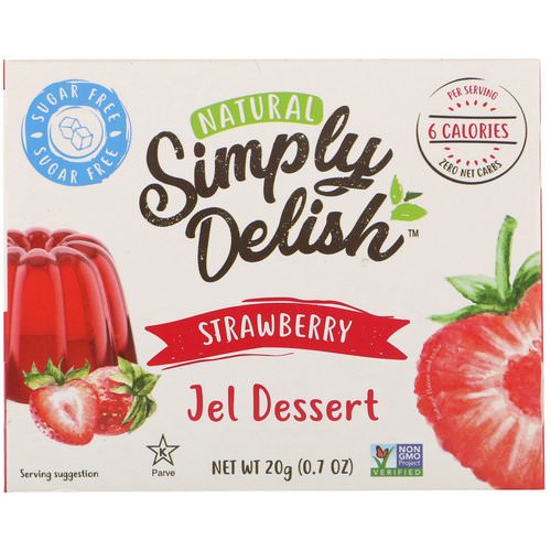 Natural Simply Delish, Natural Jel Dessert, Strawberry, 0.7 oz (20 g) فوائد