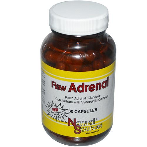 Natural Sources, Raw Adrenal, 60 Capsules فوائد
