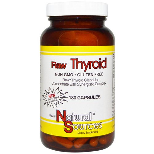 Natural Sources, Raw Thyroid, 180 Capsules فوائد