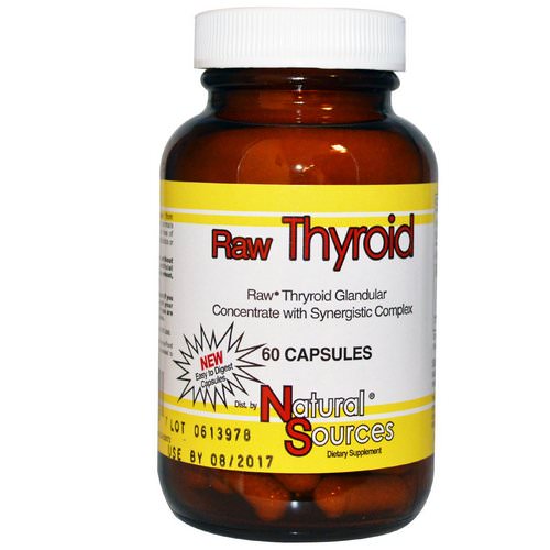 Natural Sources, Raw Thyroid, 60 Capsules فوائد