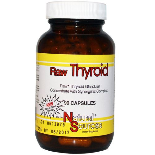 Natural Sources, Raw Thyroid, 90 Capsules فوائد