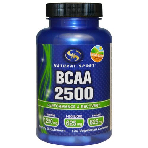 Natural Sport, BCAA 2500, 120 Veggie Caps فوائد