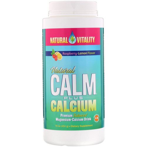 Natural Vitality, Natural Calm Plus Calcium, Raspberry-Lemon Flavor, 16 oz (454 g) فوائد
