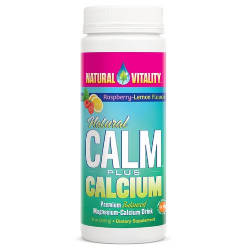 Natural Vitality, Natural Calm Plus Calcium, Raspberry-Lemon Flavor, 8 oz (226 g) فوائد