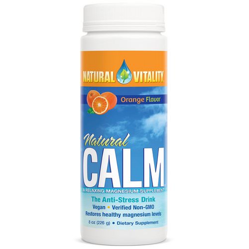 Natural Vitality, Natural Calm, The Anti-Stress Drink, Orange Flavor, 8 oz (226 g) فوائد