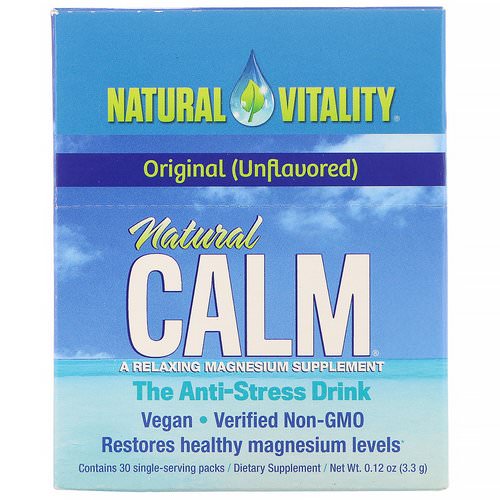Natural Vitality, Natural Calm, The Anti-Stress Drink, Original, 30 Single-Serving Packs, 0.12 oz (3.3 g) Each فوائد