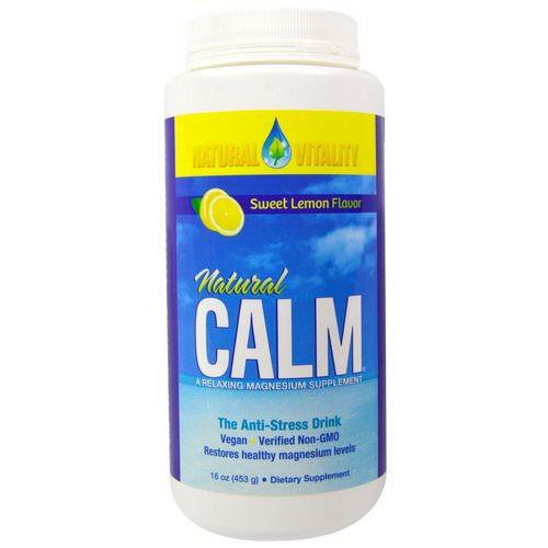 Natural Vitality, Natural Calm, The Anti-Stress Drink, Sweet Lemon Flavor, 16 oz (453 g) فوائد