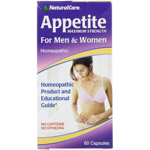 NaturalCare, Appetite, Maximum Strength, For Men & Women, No Caffeine, 60 Capsules فوائد
