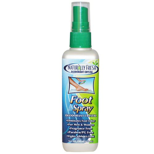 Naturally Fresh, Deodorant Crystal, Foot Spray, 4 fl oz (120 ml) فوائد