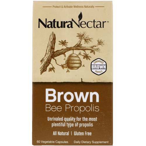 NaturaNectar, Brown Bee Propolis, 60 Vegetable Capsules فوائد
