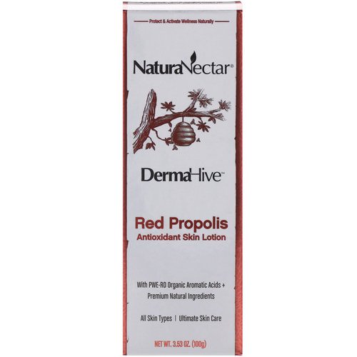 NaturaNectar, DermaHive, Red Propolis Antioxidant Skin Lotion, 3.53 oz (100 g) فوائد