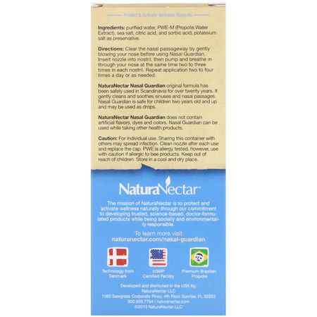 NaturaNectar, Nasal Guardian Spray, 1.0 fl oz (30 ml):بخاخ الأنف, غسل الجي,ب الأنفية