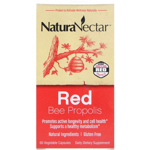 NaturaNectar, Red Bee Propolis, 60 Vegetable Capsules فوائد