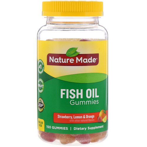 Nature Made, Fish Oil Gummies, Strawberry, Lemon & Orange, 150 Gummies فوائد